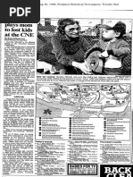 Dorothy plays mom to lost kids at the CNE - 1986 Toronto Star article