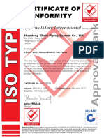 AMI 74586 - As 4617 - Efield - IsO Type 5 Certificate of Conformity&Schedule