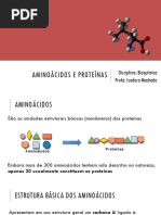 Bioquímica - Aula 3 - Aminoácidos e Proteínas