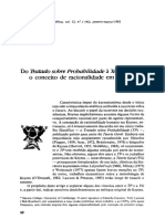 Do Tratado Sobre Probabilidade A Teoria Geral: o Conceito de Racionalidade em Keynes