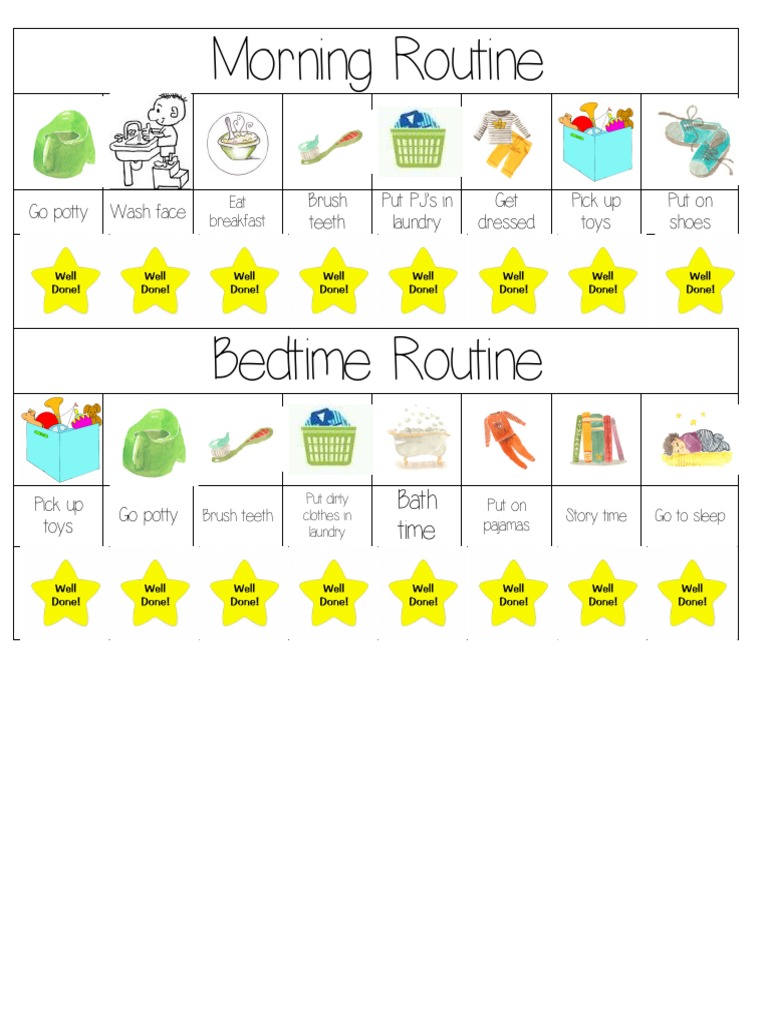Daily Morning and Bedtime Routines | PDF