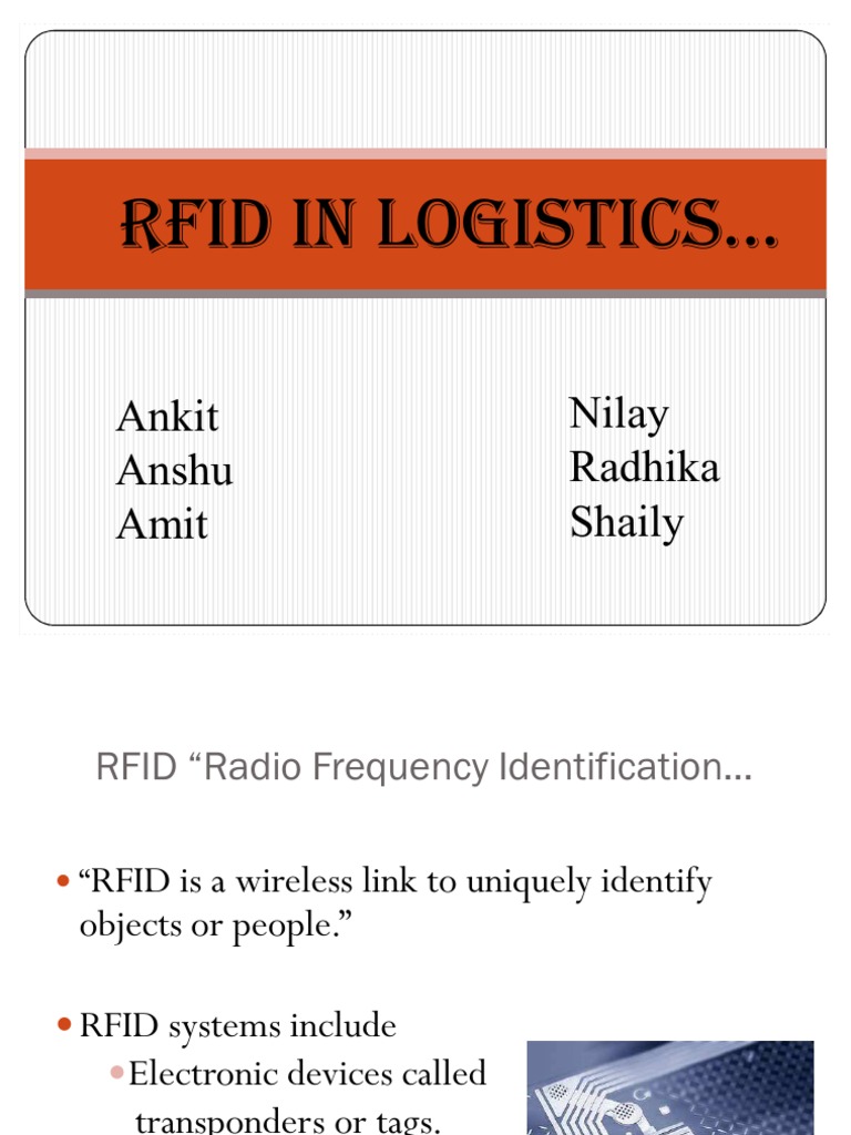 RFID Tracking in Logistics Systems | PDF | Radio Frequency ...