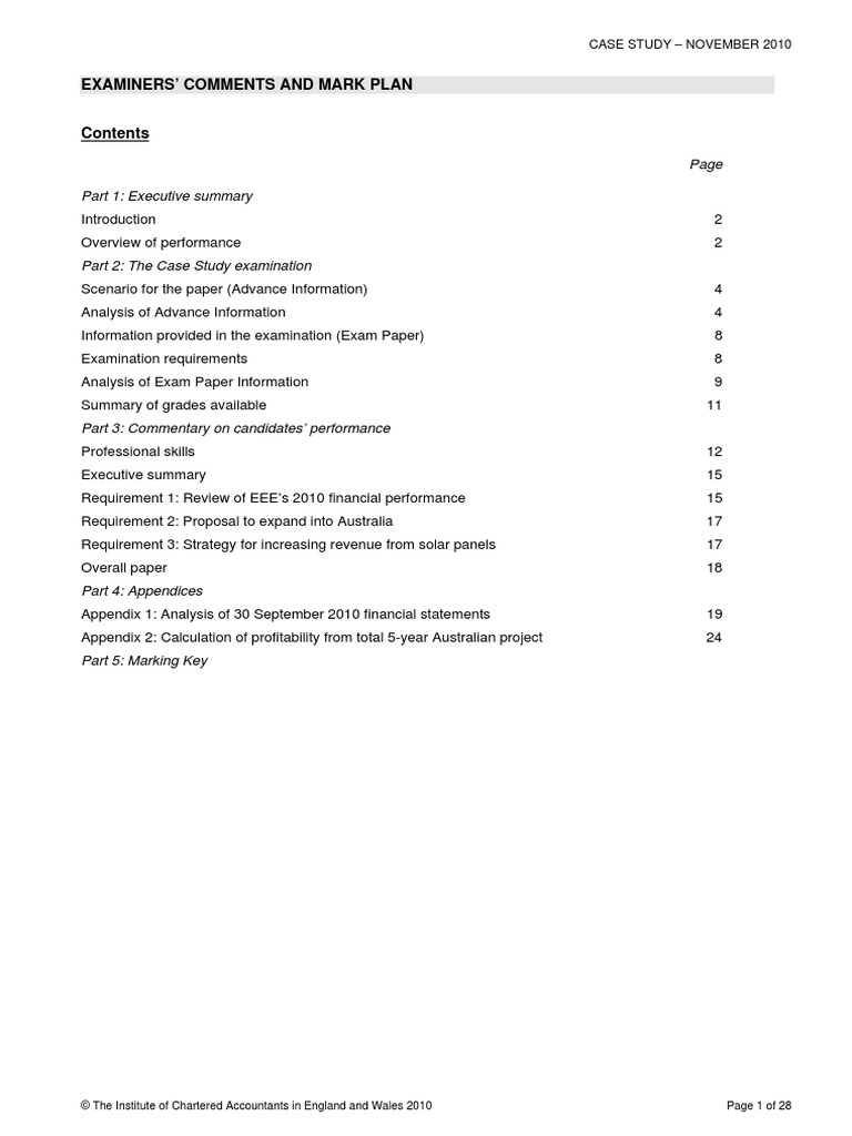 Icaew case study question bank image