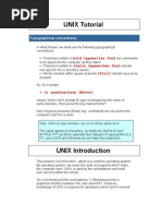 UNIX Tutorial: Typographical Conventions