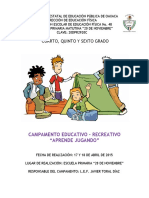 Proyecto de Campamento Primaria 20 de Nov.