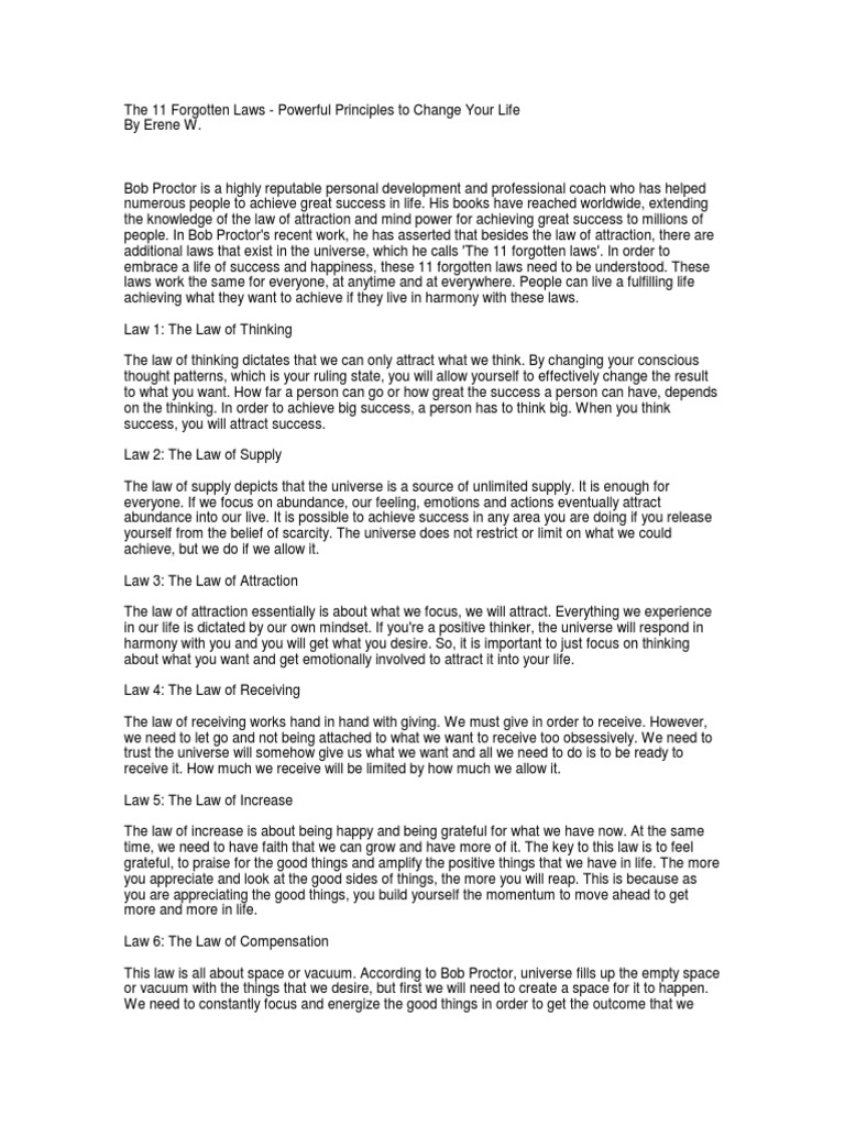 Laws of the universe pdf