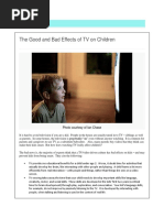 The Good and Bad Effects of TV On Children: Photo Courtesy of Ian Chase