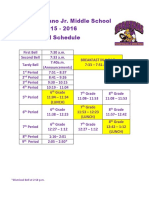 Bell Schedule 2015-16