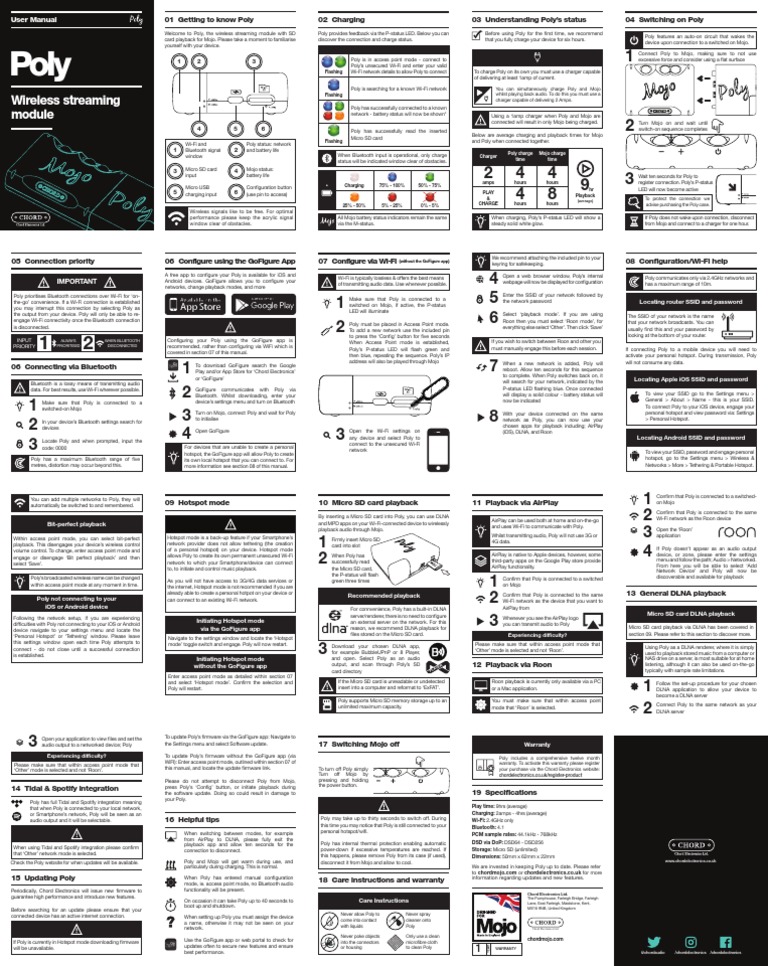 Poly User Manual: Wireless Streaming Guide | PDF | Wi Fi | Wireless ...