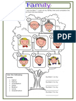 Family Tree Activity for Kids - Complete the Sentences