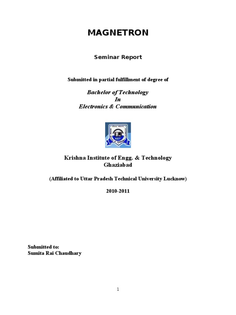 Artificail Neural Network Seminar Report | PDF | Artificial Neural ...