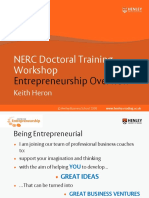 NERC Doctoral Training Workshop: Entrepreneurship Overview