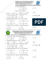 Soal UH 1 Matematika Wajib Kelas X