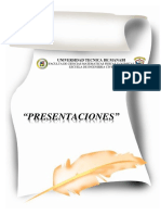 "Presentaciones": Universidad Tecnica de Manabi