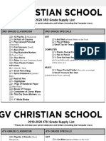 GVCS - 3-5 School Supply List