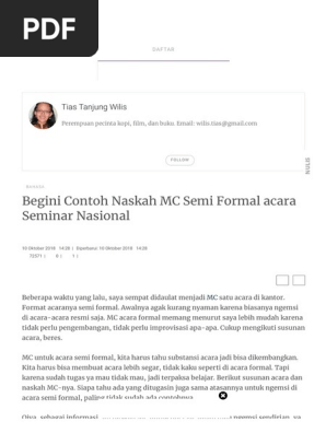 18 + Contoh mc semi formal terbaik