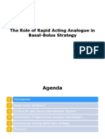The Role of Rapid Acting Analogue in Basal-Bolus Strategy