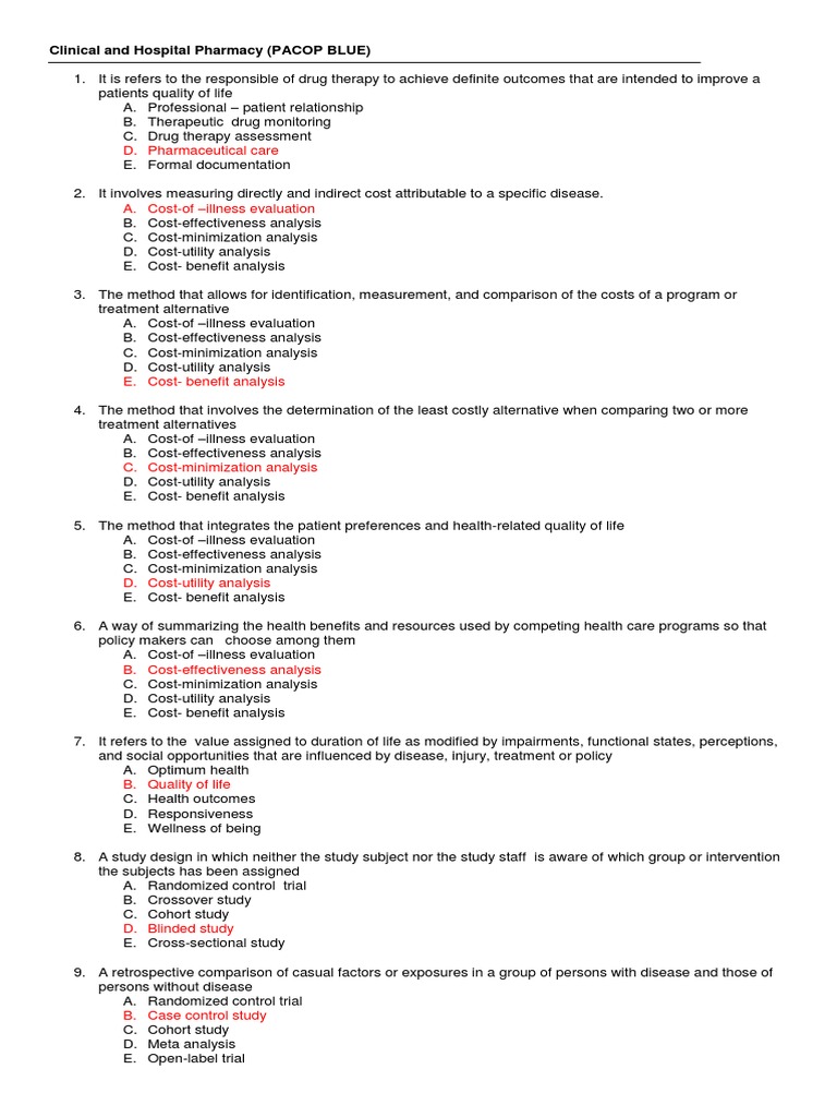 Pharmacy Reviewer Pdf Cohort Study Alanine Transaminase