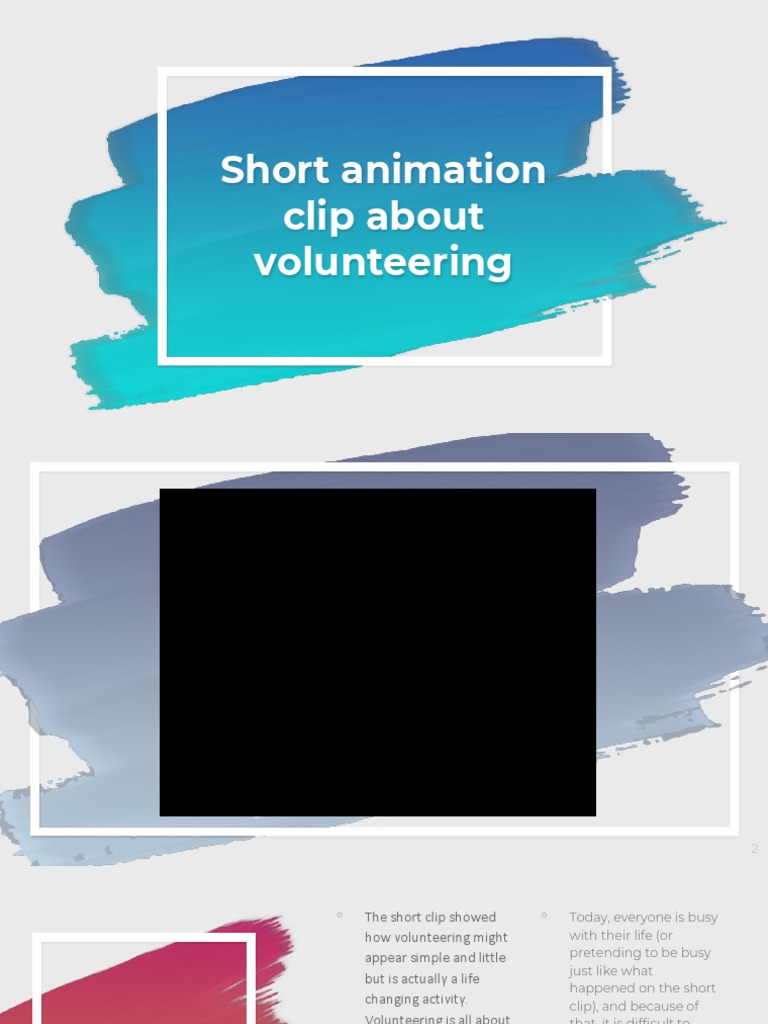 Short Animation Clip About Volunteering | PDF | Self-Improvement ...