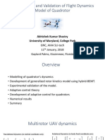 Development and Validation of Flight Dynamics Model of Quadrotor