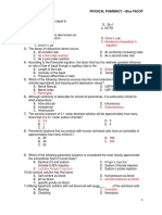 Physical Pharmacy Answer Key BLUE PACOP