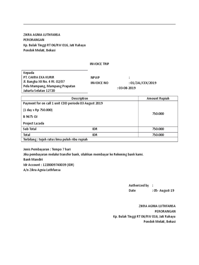 Invoice Lazada 14 PDF