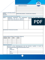 Employment Record Relevant To The Assignment:: Curriculum Vitae (CV)