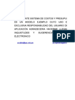 Presupuesto Vivienda Unifamiliar