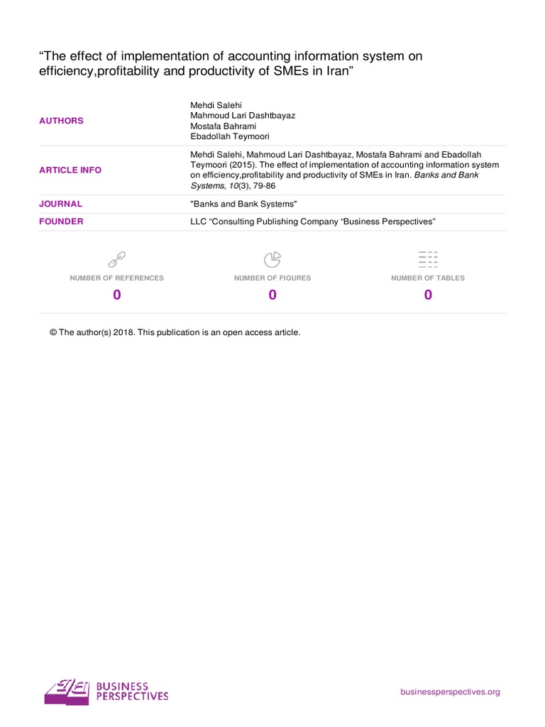 The Effect of Implementation of Accounting Information System On ...
