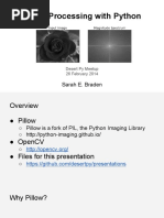 Image Processing With Python: Sarah E. Braden
