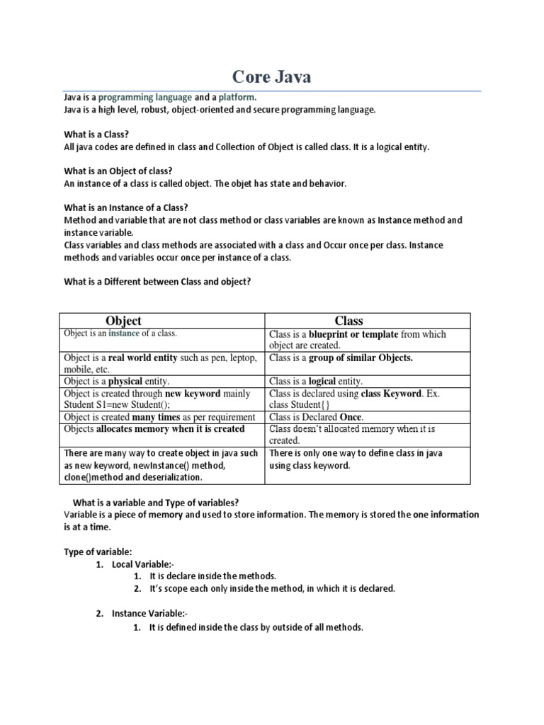 Core Java: Object Class | Download Free PDF | Java Virtual Machine ...