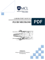 Ce121l Fluid Mechanics Laboratory Manual
