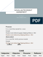 3 Pronoun-Antecedent Agreement