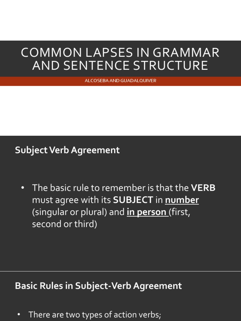 Common Grammar Lapses Explained | PDF | Verb | Languages