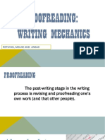 Proofreading: Writing Mechanics: Retuyan, Molde and Ansao