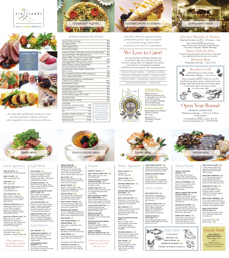 CR Brochure (Summer 2019) Final | PDF | Salad | Hamburgers