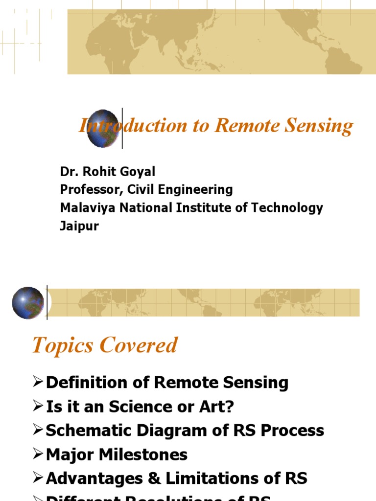 Overview of Remote Sensing Concepts | PDF | Remote Sensing | Angular ...
