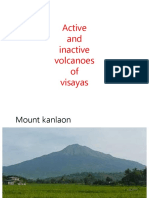 Active and Inactive Volcanoes of Visayas