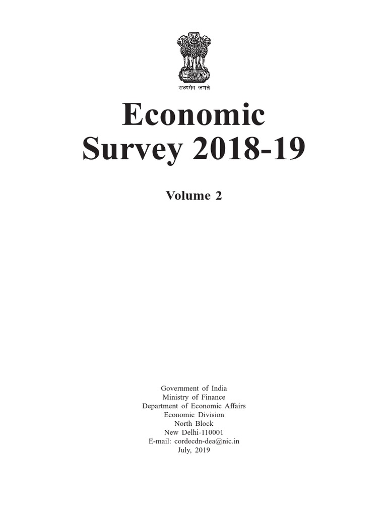 Economic Survey 2018-19 Overview | PDF | Gross Domestic Product | Inflation