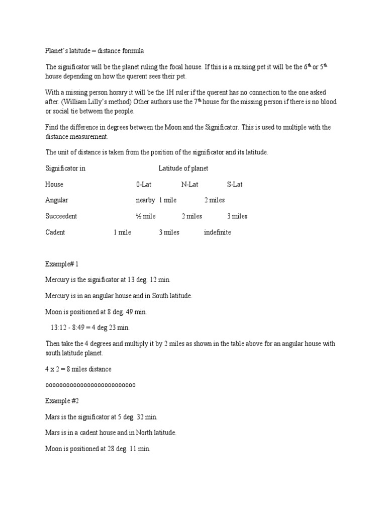 Distance Formula | PDF | Planets | Latitude