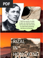 Rizal's Life in Hongkong, Japan, America