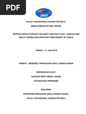 Kertas Kerja Ceramah Penyakit Berjangkit Taska Pdf