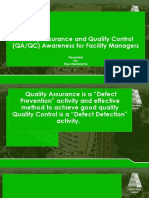 Quality Assurance and Quality Control (QA/QC) Awareness For Facility Managers