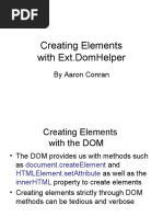 Creating Elements With Ext - Domhelper: by Aaron Conran