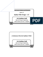 Kalman Kalman Kalman Kalman Filter Design Filter Design Filter Design Filter Design - Iii III III III