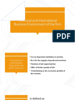 Local and International Business Environment