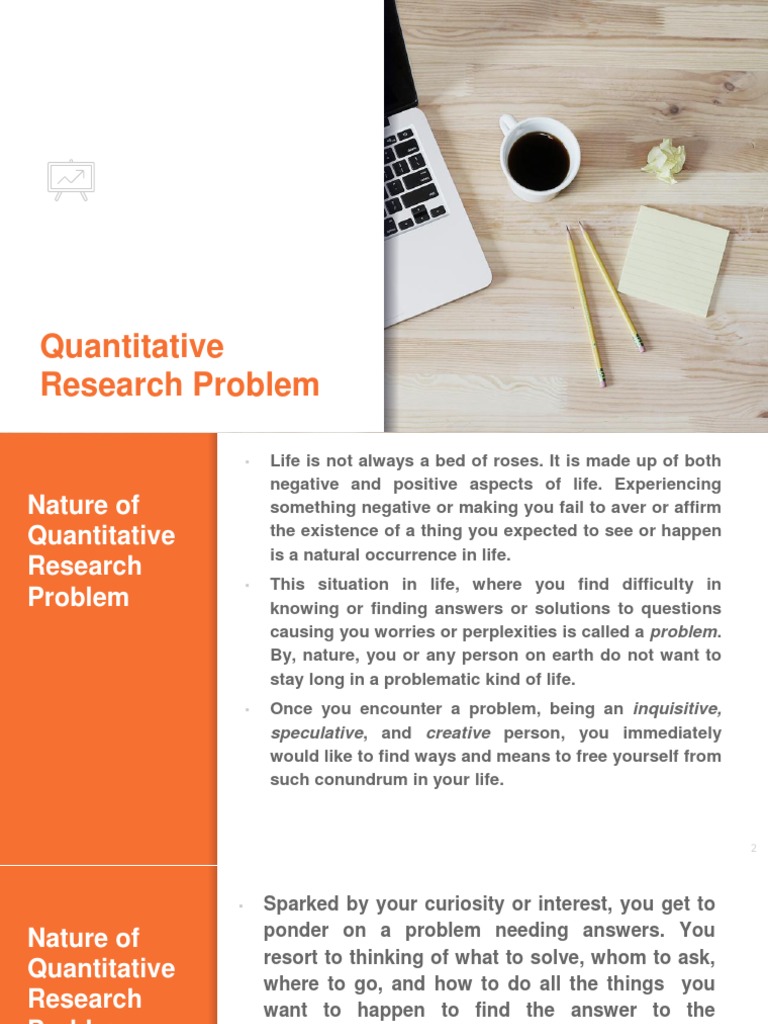 quantitative research problem with objectives