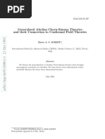 Generalised Abelian Chern-Simons Theories and Their Connection To Conformal Field Theories