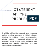 The Statement of The Problem