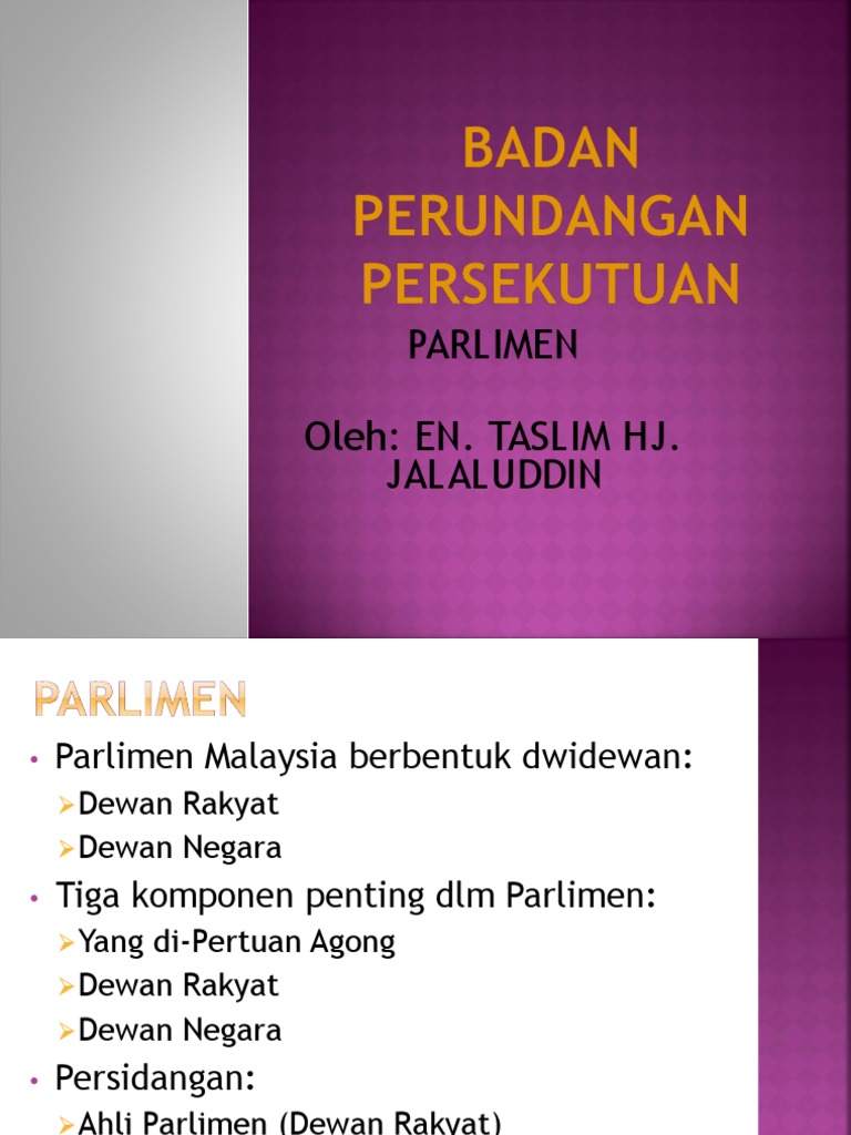 Badan Perundangan Persekutuan Pdf